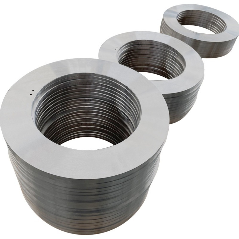 Cuchillas de acero para herramientas D350xd220x10mm para cortadoras rotativas HRC65
   
